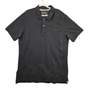 Eddie Bauer Black Polo Shirt Mens XLT Cotton Casual Golf office tall breathable